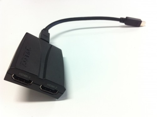 ZOTAC DisplayPort to dual HDMI product